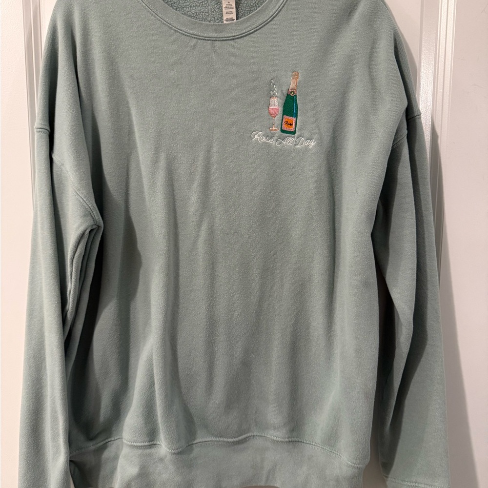 Kiel James Patrick Light Green Crewneck Sweater